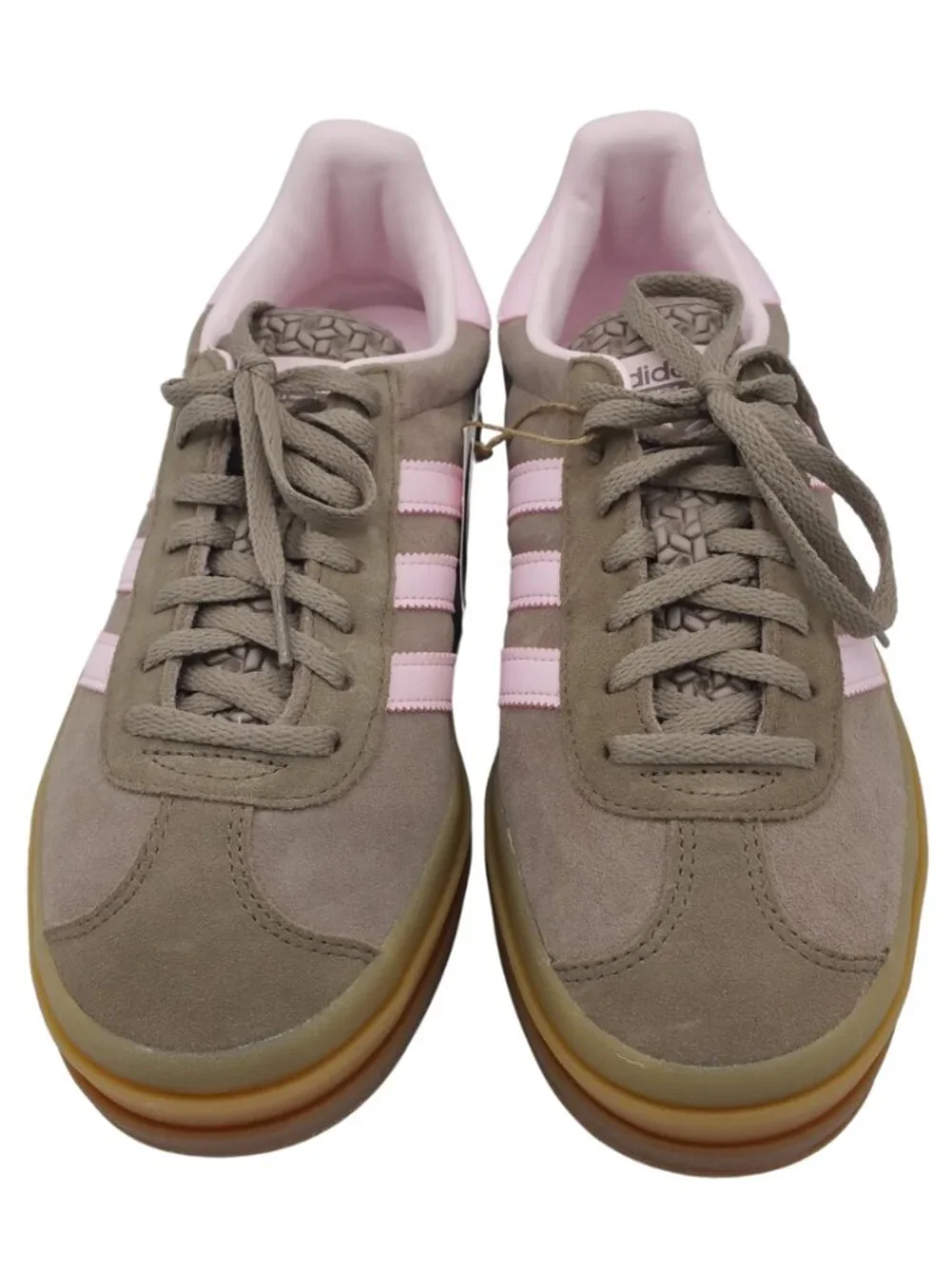 adidas Gazelle Bold Platform Sneakers Trace Brown Clear Pink Women's 8.5 - NWOB